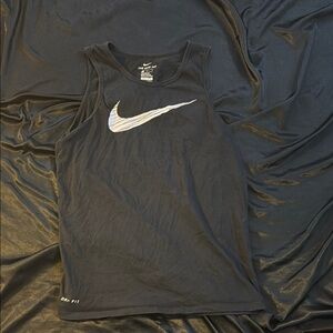 Nike Black Tank with White Swoosh